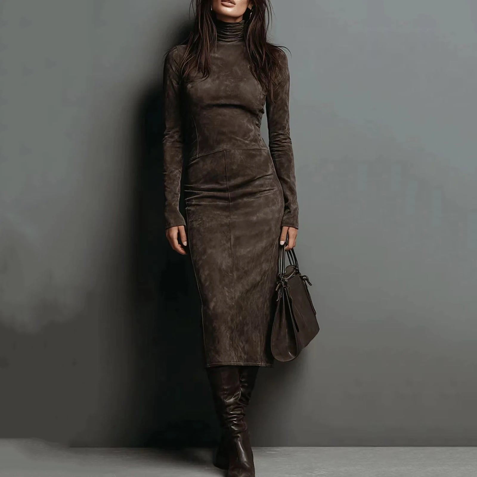 CARISMA | VESTIDO LARGO AJUSTADO DE TERCIOPELO